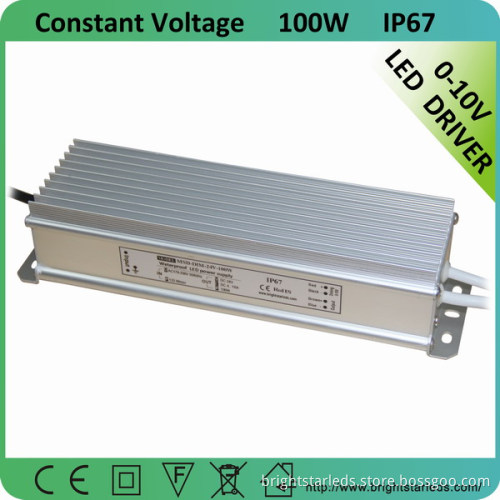 0-10V Dimmable LED Driver, Constant Voltage LED Drive 100W 12V